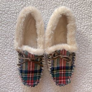 J. Crew Tartan House Slippers